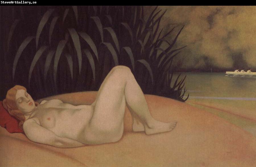 Felix Vallotton Nude sleeping on a bank